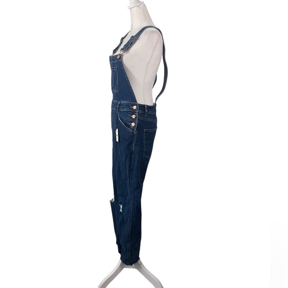 Express Ripped Straight Jean Overalls- NWT - Picture 5 of 16
